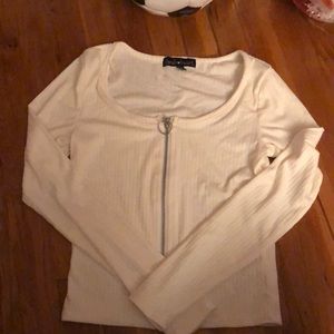 White zipper shirt